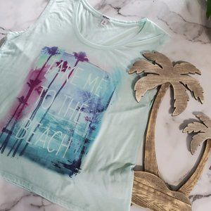 TAKE ME TO THE BEACH Sleeveless Top Old Navy size XL